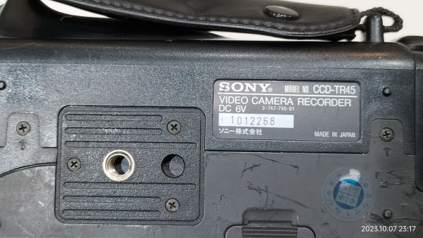 1990/平成2/SONY/CCD-TR45/Handycam/ハンディカム/8ミリビデオ