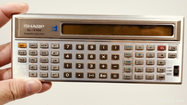 1979/昭和54/SHARP/EL-5100/関数電卓/ピタゴラス/ : Extinct Media