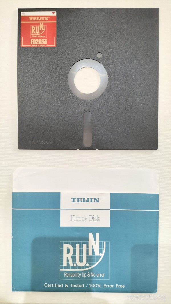 1977/昭和52/maxell/TEIJIN/FD2 256D/FD2F256/8インチフロッピー