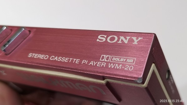 1983/昭和58/SONY/WM-20/ウォークマン/カセットケースサイズ 1983/昭和58/SONY/WM-20/ウォークマン/カセットケースサイズ