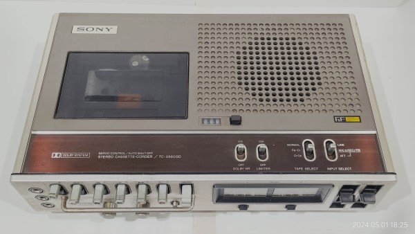 1974/昭和49/SONY/TC-2860SD/カセットデンスケ TypeⅢ/フェライト＆フェライトヘッド/FG付きDCサーボモーター/DOLBY  NR/MPXフィルター/Fe-Cr/CrO2/NORMAL/発売時69800円/ : Extinct Media Museum | 絶滅メディア博物館