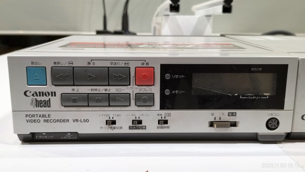 1984/昭和59/Canon/VR-L50/VHSポータブルビデオレコーダー/VT-L