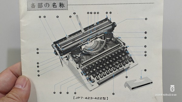 推定1971～1973/昭和46～48頃/BROTHER/WIDE-7 423/JP7-423/Portable