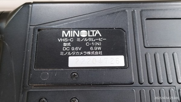 1987/昭和62/MINOLTA/ミノルタムービー/C-1/VHS-C/6倍ズーム