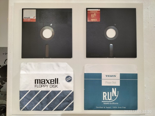 1977/昭和52/maxell/TEIJIN/FD2 256D/FD2F256/8インチフロッピー