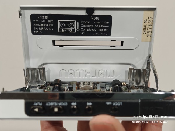 1987/昭和62/SONY/WM-501/WALKMAN/カセットケースサイズ