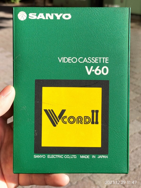 SANYO E6-120HIME ビデオカセット 1974/昭和49/SANYO/V CORDⅡ/SANYO VIDEO CASEEETTE/V-cord方式