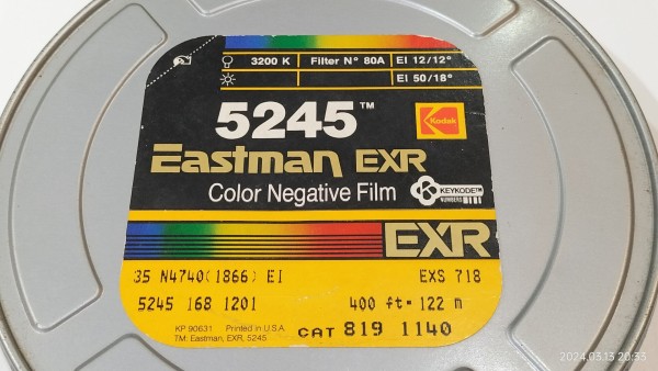 1989/平成1/Kodak/Eastman EXR 5245/35mm Motion Picture Film/映画・CM用35mmフィルム /期限切れ未使用フィルム/ : Extinct Media Museum：絶滅メディア博物館