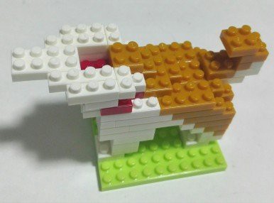 100均製の小さいブロック『プチブロック柴犬』を作ってみた 
