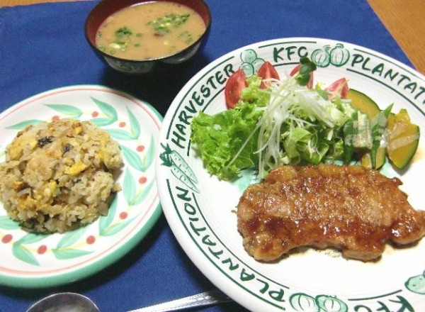 焼くだけ簡単 豚ロース肉の山椒焼き 高菜チャーハンのレシピ 簡単 おいしい 毎日の献立レシピ 母のキッチンのぞき見ブログ