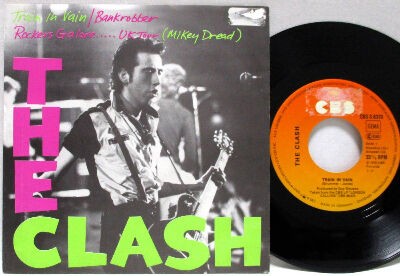 the CLASH train in vain ホーランド盤 punk パンク The Clash – Train In Vain / Bankrobber – Vinyl (Small 