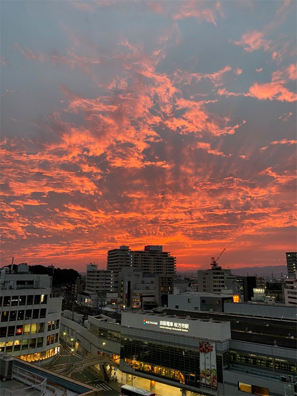 今日は夕焼けがキレイだったみたいですよ 枚方フォト 枚方つーしん