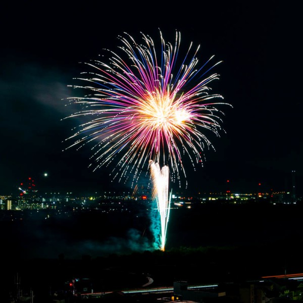 淀川河川公園での枚方の花火2020 枚方つーしん