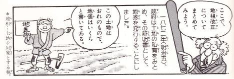 明治時代（１）⑥ いやな３％の「地租改正」 : ボケプリ 涙と笑いの