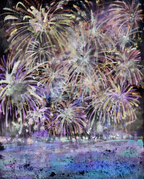 黒い花火 夢色彩々 水彩画 スケッチ帳 黒い花火 夢色彩々 水彩画 スケッチ帳