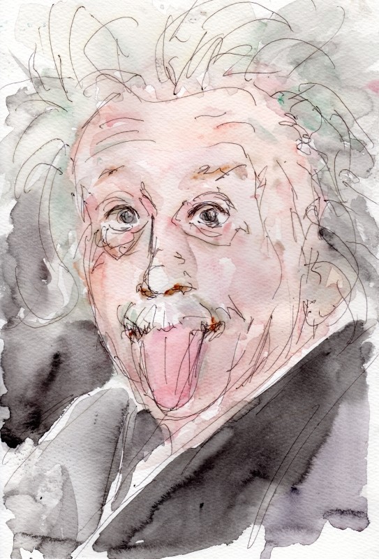 アインシュタインと夏目漱石 : 夢色彩々―水彩画、スケッチ帳