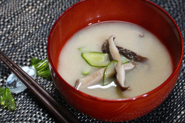 365日汁物レシピno 228 干し椎茸ときゅうりの味噌汁 かごっまおごじょ 西ひろみ のお気楽日記