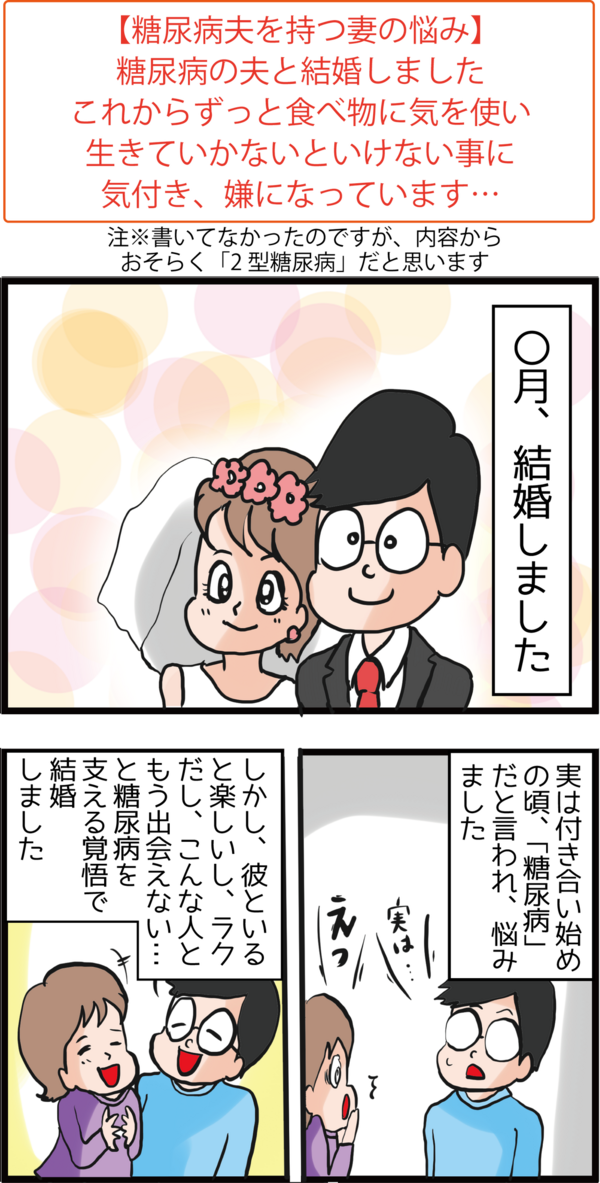 血糖値 糖尿病の男性と結婚しましたが後悔しています 体験談 うちの夫が糖尿病になっちゃった 食と血糖値 漫画ブログ Powered By ライブドアブログ