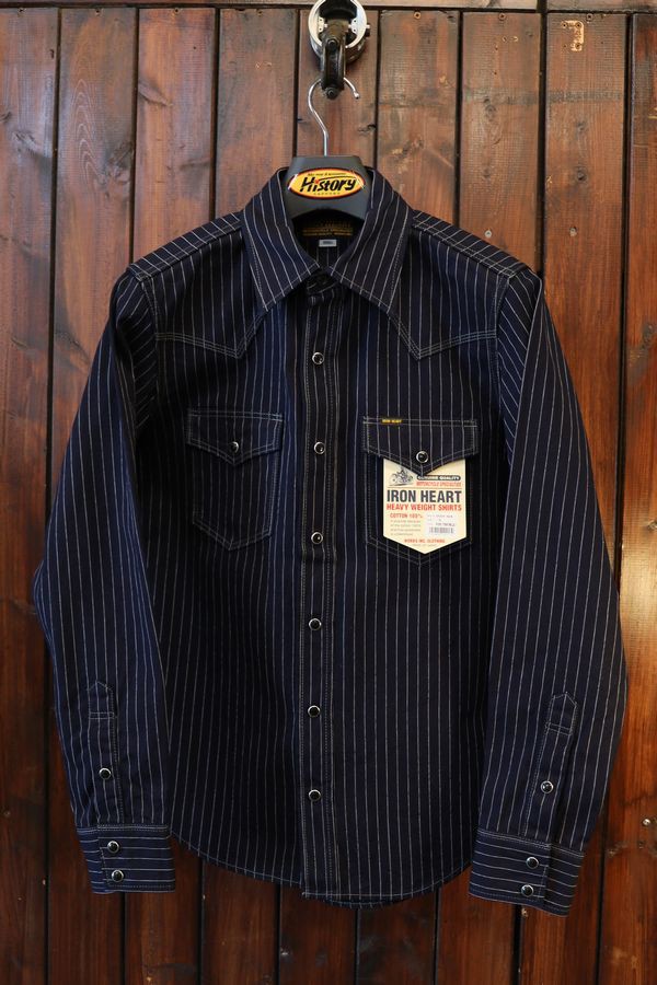 アイアンハート 8オンス ヘリンボーン ヒッコリーストライプ