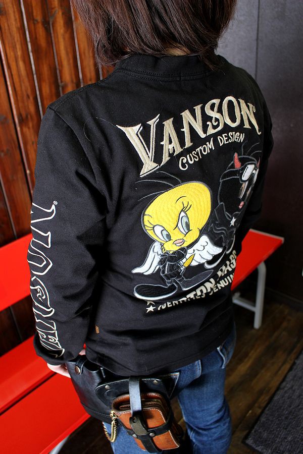 ソルボワ VANSON × LOONEY TUNES フライトジャケット ナイロン 総柄