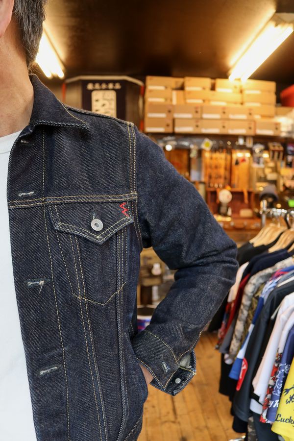 IRON HEARTから21ozのサイドポケット付きトラッカージャケット入荷