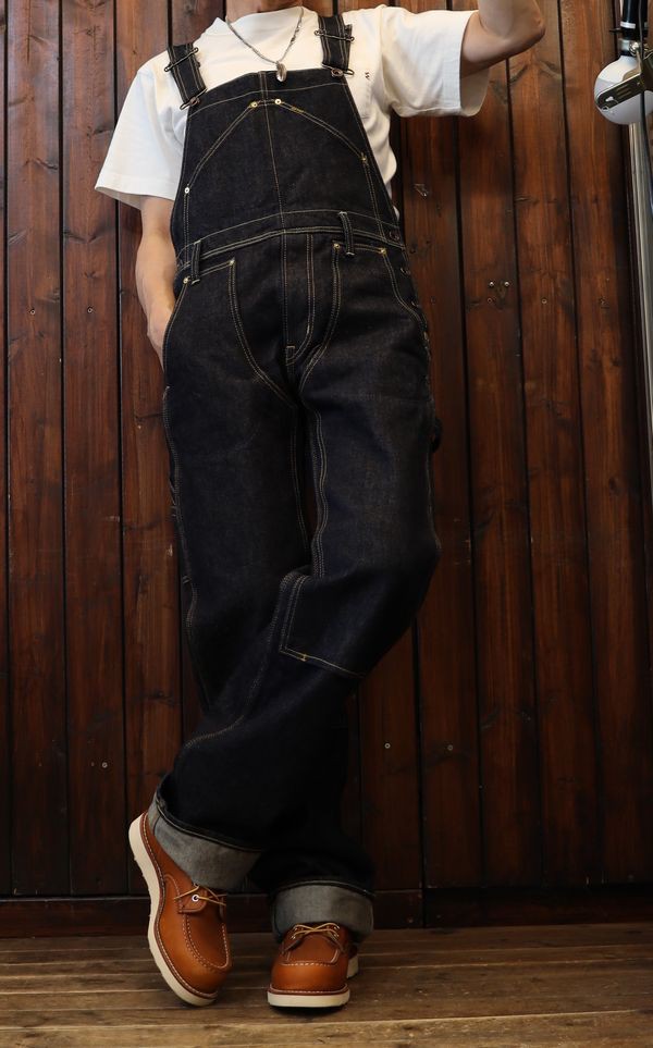 オーバーオールの常識を破る21ozデニムオーバーオール!!! : バイク