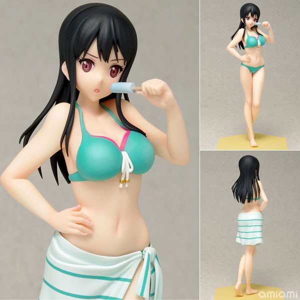 境界の彼方　栗山未来　名瀬美月　スクール水着　スク水　ビキニ　パレオ　フィギュア スク水姿でメガネクイッ WAVE 境界の彼方 栗山未来 デコマス撮り