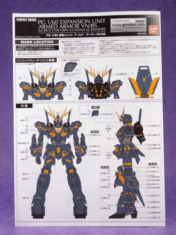 PG 1/60 拡張ユニット アームド・アーマーVN/BS 製作01 開封～パチ組み