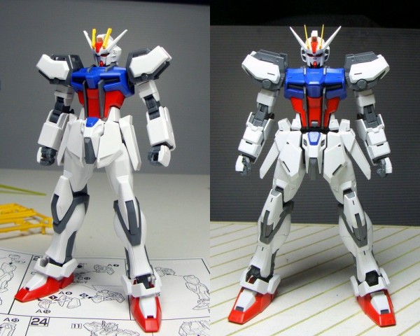 Hg 1 144 Gat X105a エールストライクガンダム 製作02 本体パチ組み完成 こーのーどちゃかてきんl 立体版