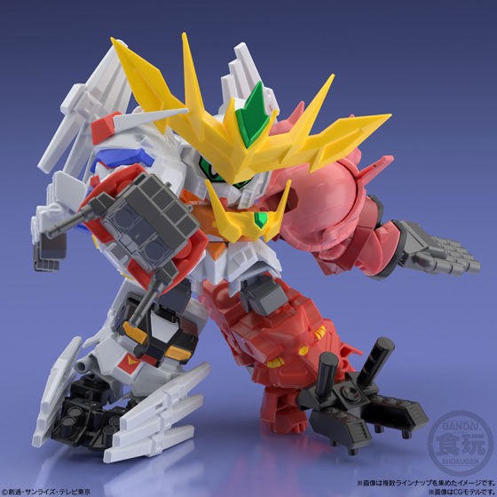 5体のSDガンダムが合体する新食玩！「ミニプラ ガンダムビルド