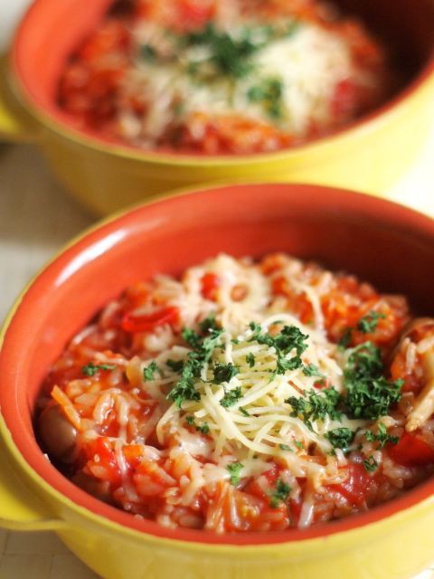 胃もたれの昼にトマトリゾット風ごはん ほかともごはん