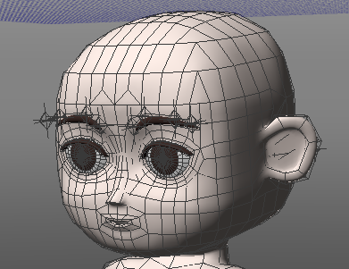 素体さん 素体さん顔のポリゴンを減らす 素体さんその11 はにぃぼっくす