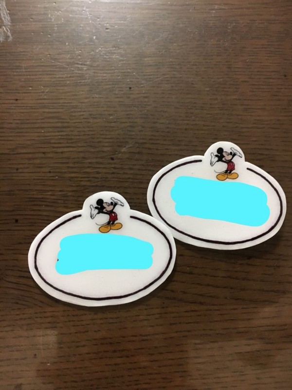 キャスト風ネームプレート ディズニーとドレス