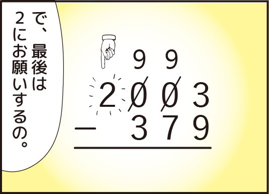 ひっ算の繰り下がりでパニくる娘のために考えた方法 ほわわん