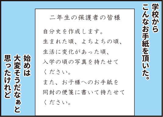 自分史を作る で書いた母から子へのメッセージ ほわわん子育て絵日記 Powered By ライブドアブログ