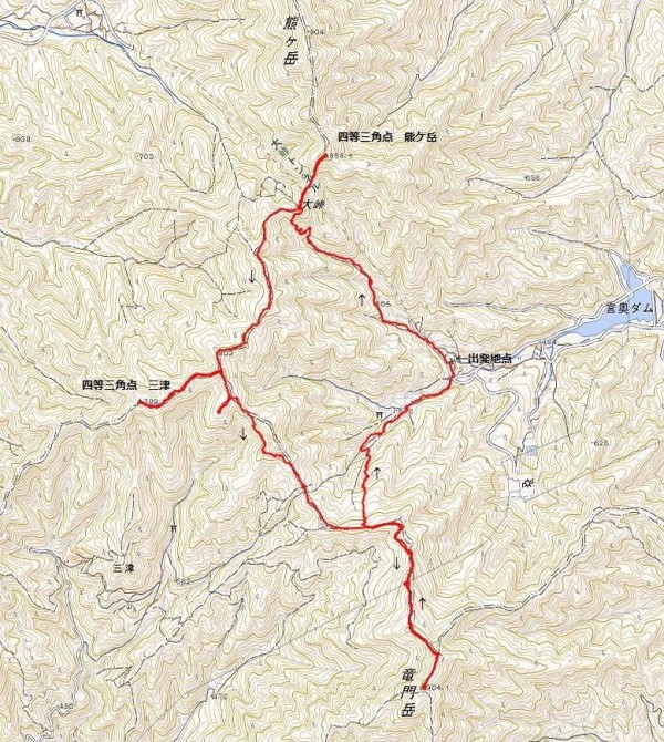 宇陀市 大峠トンネル横から大峠 熊ケ岳 三津 竜門岳 Ryokutyaの山行備忘録