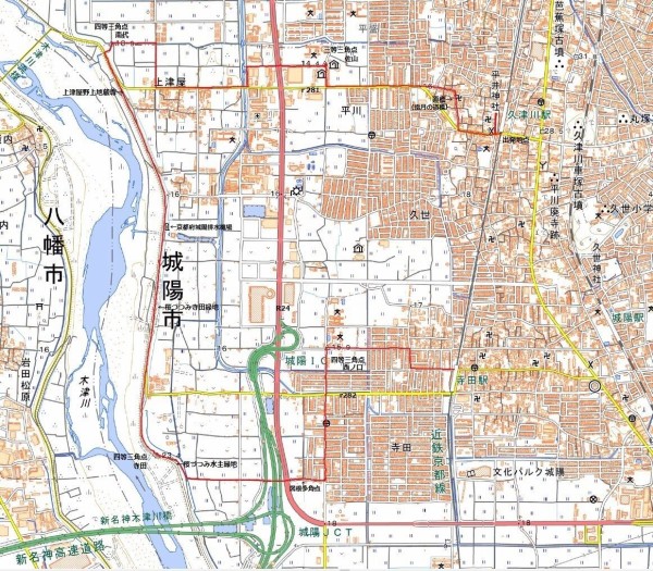 城陽市、平井神社_佐山_南代_寺田_西ノ口、三角点探訪（487