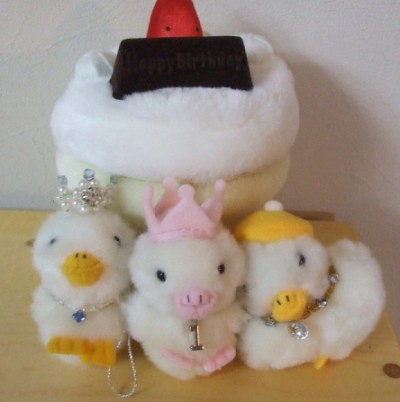 あひるんるん ボーダーコリー マリンと一緒 リボン そしてチェリー