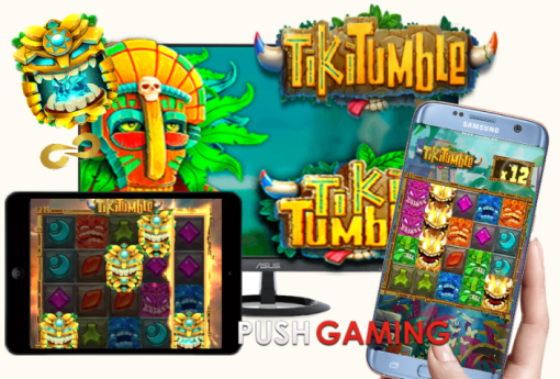 神スロ Tiki Tumble 爆発力は最強クラス 無制限ボーナスゲーム 大勝利を狙え She Sonlinegambler