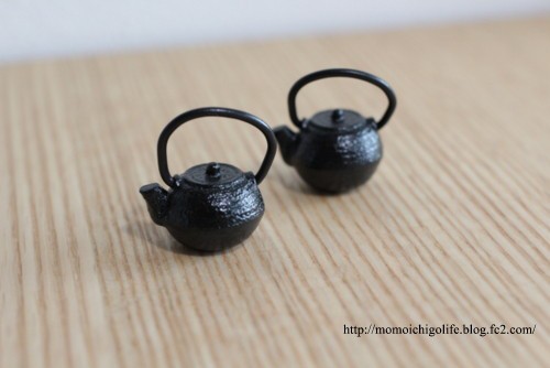 南部鉄器 鉄瓶 ミニチュア かわいい 黒 箸置き インテリア（南部