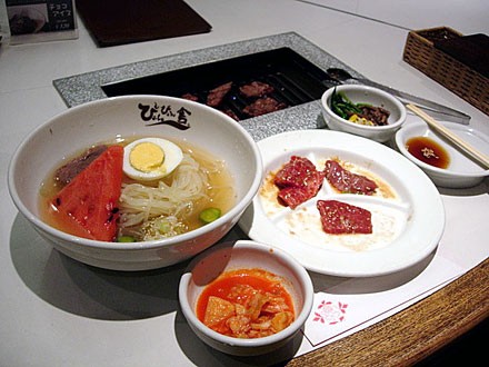 麺類 ぴょんぴょん舎 盛岡駅前店 盛岡冷麺 焼肉セット Hakka Nikki