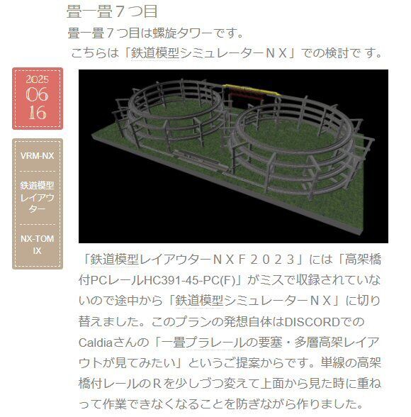 仮想Nゲージ一畳レイアウトのサイズの規定とは、1 : 新VRM3☆井戸端会議
