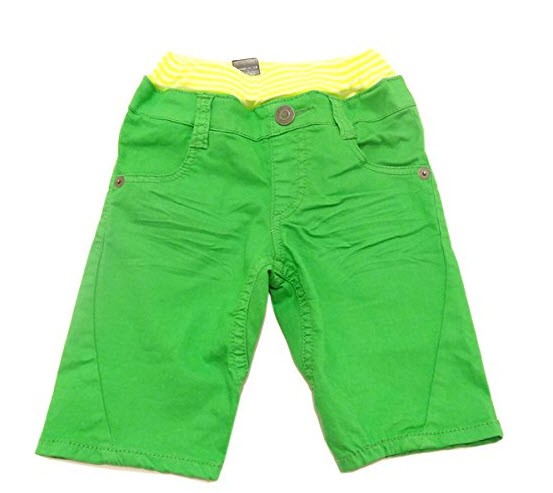 豊富なサイズ男児ズボン グリーンと黄色が可愛い ハーフパンツ 緑 小学生男子の服どこで買う