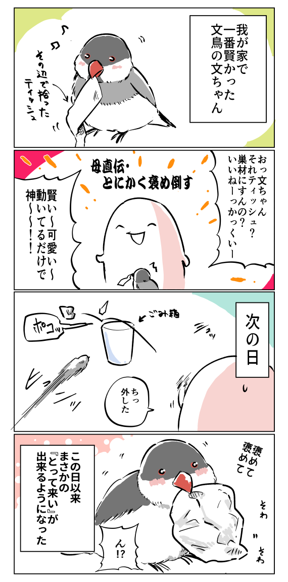 文鳥の意外な才能 一つ束ねて十鳴らす