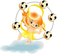 雷神風神のイラスト 梅雨素材イラスト集