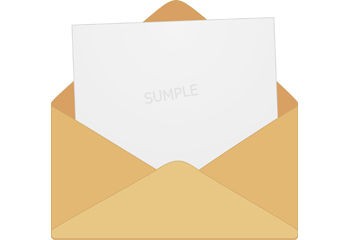 メールアイコン 便箋 メモ レター フリーイラスト帳 ベクター画像 シルエット素材