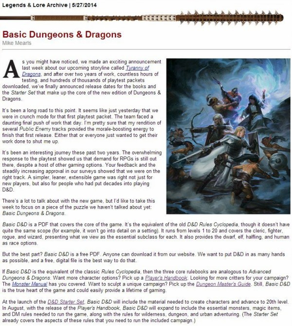 無料配布の『Basic Dungeons & Dragons』 : D&Dで趣味英語 【Infinit