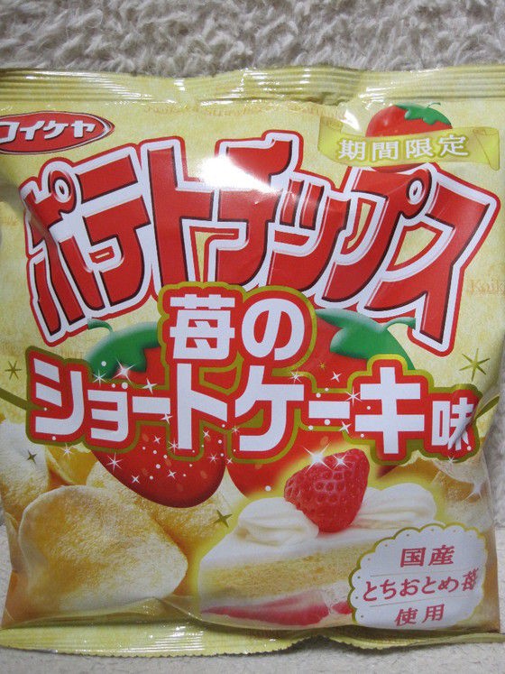 お菓子 ポテトチップス苺のショートケーキ味 イオンテイル