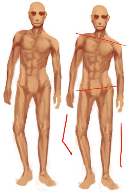 自然なポーズを描くために1 片足に重心が乗っているときの肩 腰 足 イラストのはなしをしよう