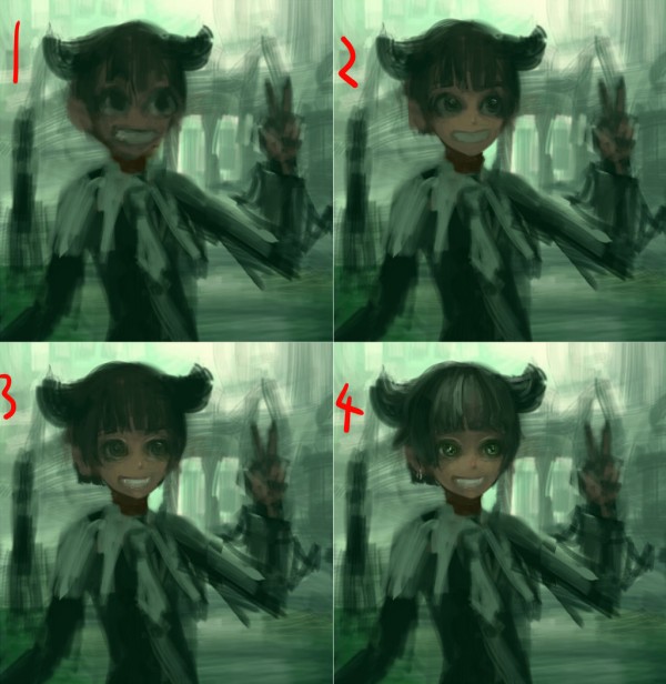 手前の女の子から描き始めました メイキング イラストのはなしをしよう